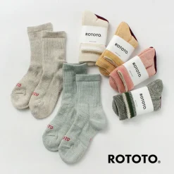 ROTOTO Socks^/ Double Face Mini Crew Socks Organic Cotton