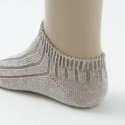 ROTOTO Socks^/ Linen Cotton Rib Socks Short