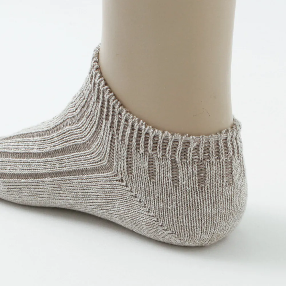 ROTOTO Socks^/ Linen Cotton Rib Socks Short