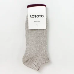ROTOTO Socks^/ Linen Cotton Rib Socks Short