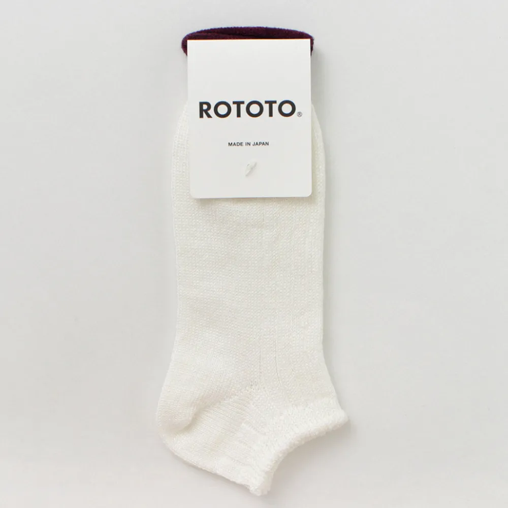 ROTOTO Socks^/ Linen Cotton Rib Socks Short