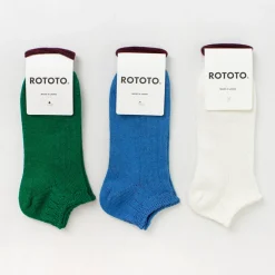 ROTOTO Socks^/ Linen Cotton Rib Socks Short