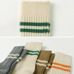 ROTOTO Socks^/ Merino Lambs Wool Striped Socks