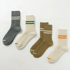 ROTOTO Socks^/ Merino Lambs Wool Striped Socks