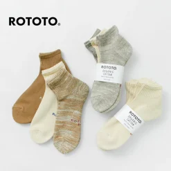 ROTOTO Socks^/ Organic daily 3 pack ankle socks