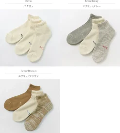 ROTOTO Socks^/ Organic daily 3 pack ankle socks