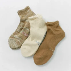 ROTOTO Socks^/ Organic daily 3 pack ankle socks