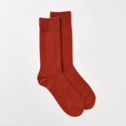 ROTOTO Socks^/ R1327 Cotton wool ribbed crew socks