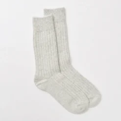 ROTOTO Socks^/ R1327 Cotton wool ribbed crew socks