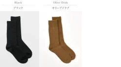 ROTOTO Socks^/ R1327 Cotton wool ribbed crew socks