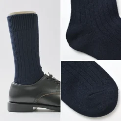 ROTOTO Socks^/ R1327 Cotton wool ribbed crew socks