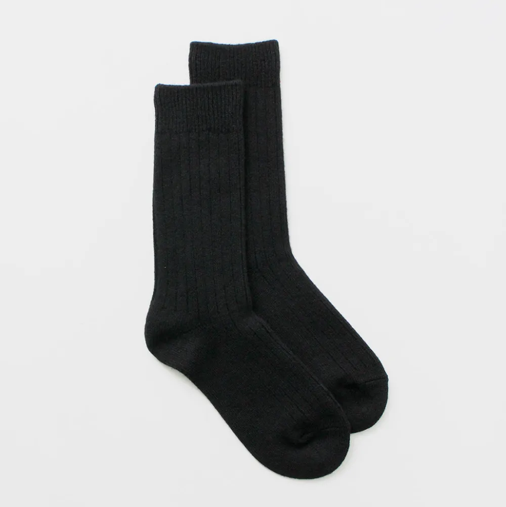 ROTOTO Socks^/ R1327 Cotton wool ribbed crew socks