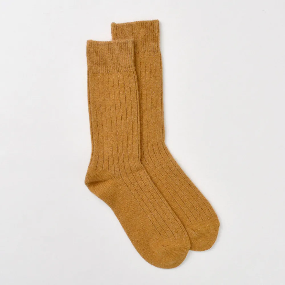 ROTOTO Socks^/ R1327 Cotton wool ribbed crew socks