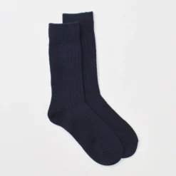 ROTOTO Socks^/ R1327 Cotton wool ribbed crew socks