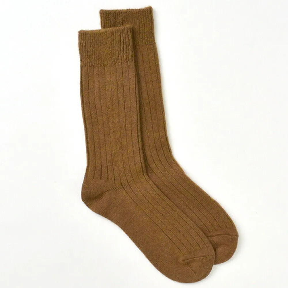ROTOTO Socks^/ R1327 Cotton wool ribbed crew socks