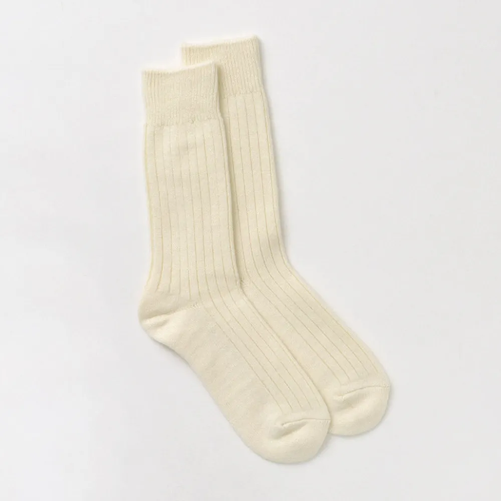 ROTOTO Socks^/ R1327 Cotton wool ribbed crew socks