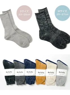 ROTOTO Socks^/ R1066 Japanese Paper Pile Socks