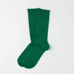 ROTOTO Socks^/ R1461 linen cotton ribbed socks