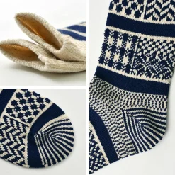 ROTOTO Socks^/ R1337 Multi jacquard crew socks