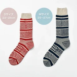 ROTOTO Socks^/ R1337 Multi jacquard crew socks