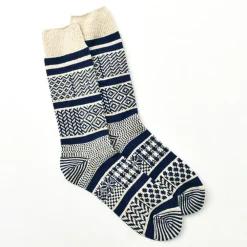 ROTOTO Socks^/ R1337 Multi jacquard crew socks