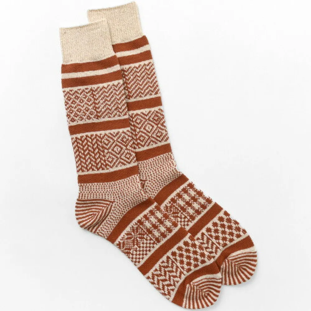 ROTOTO Socks^/ R1337 Multi jacquard crew socks