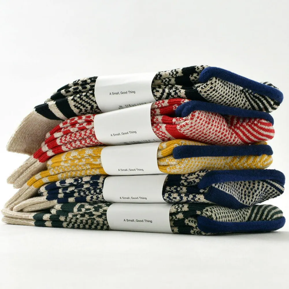 ROTOTO Socks^/ R1337 Multi jacquard crew socks