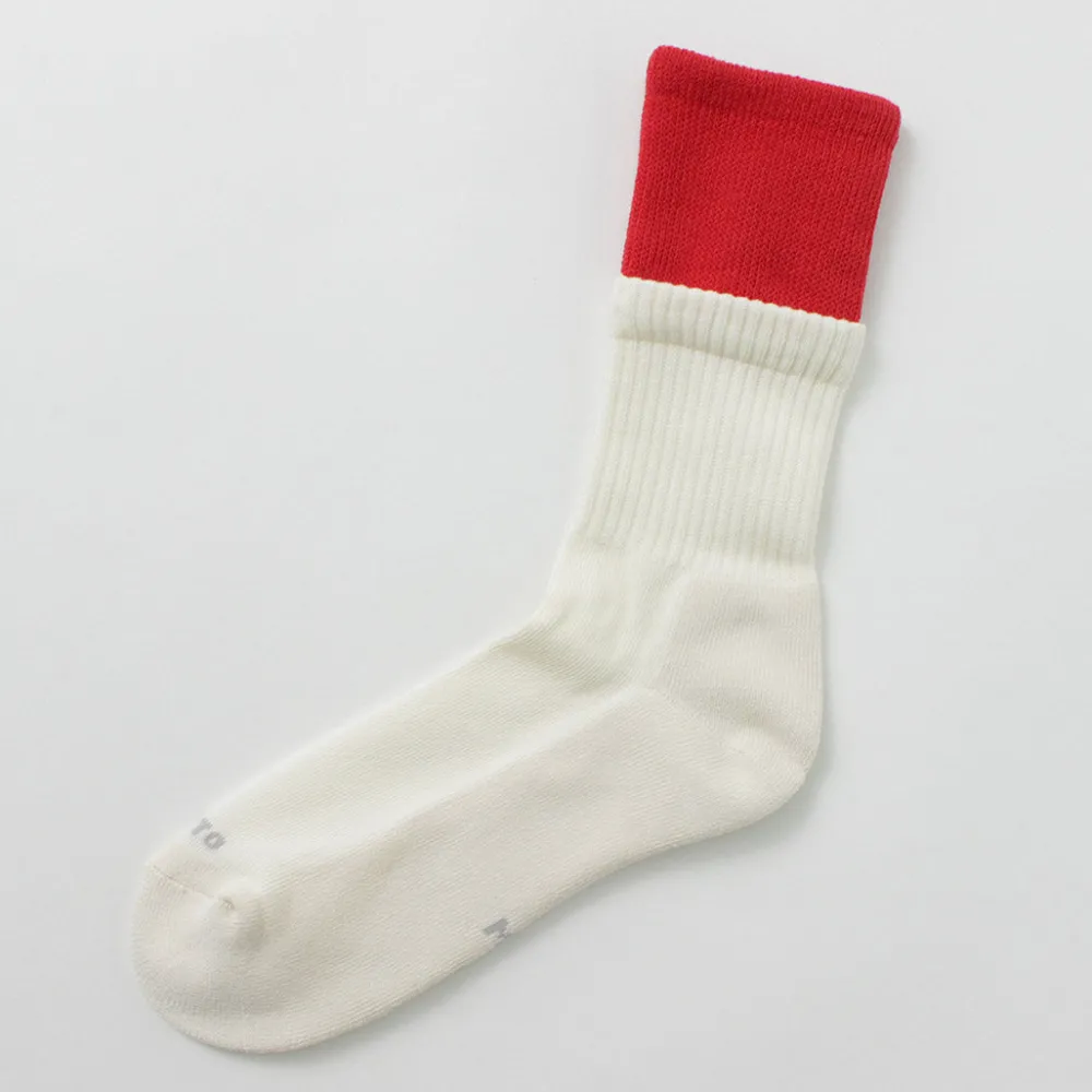 ROTOTO Socks^/ R1421 Organic cotton double layer crew socks