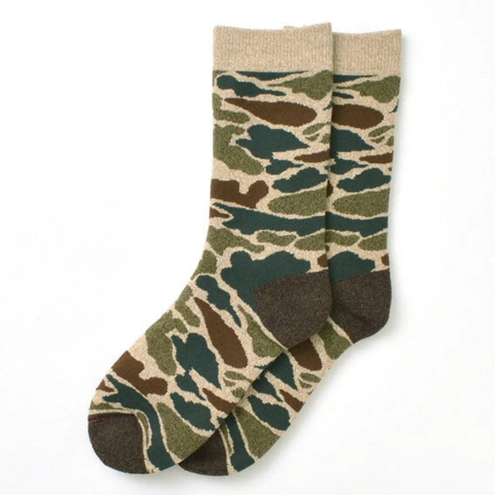 ROTOTO Socks^/ R1339 Pile camo crew socks