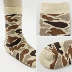 ROTOTO Socks^/ R1339 Pile camo crew socks