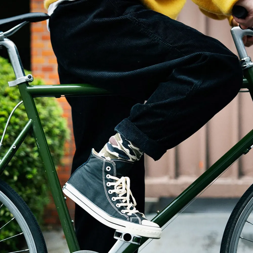 ROTOTO Socks^/ R1339 Pile camo crew socks