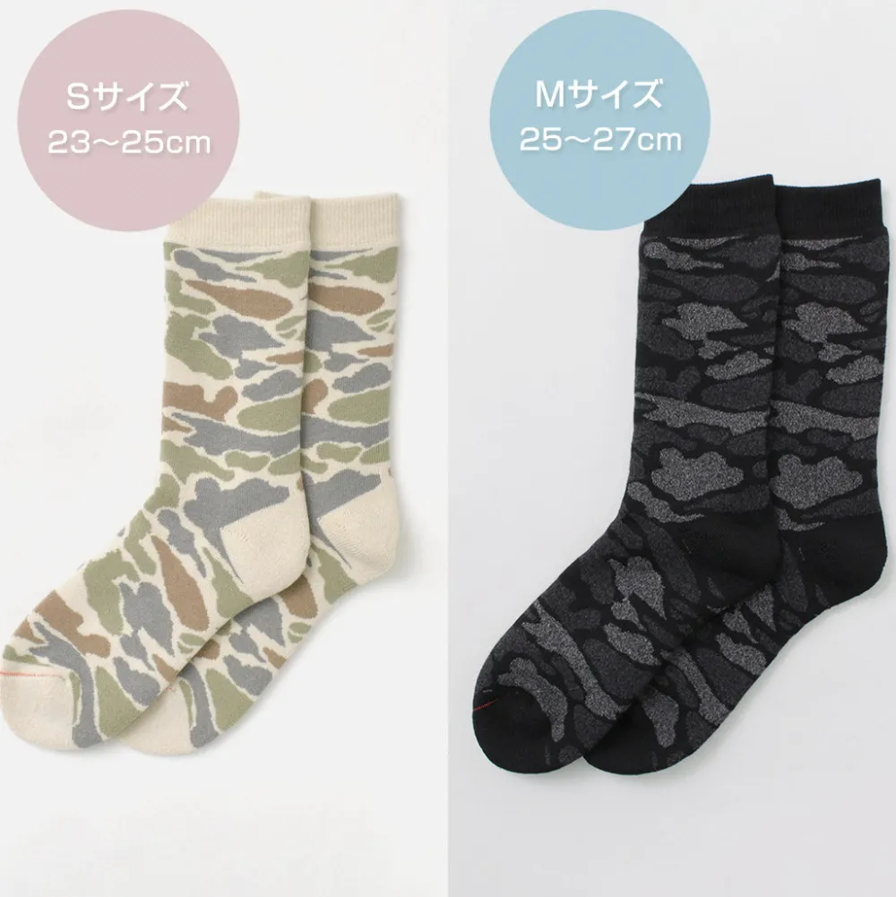 ROTOTO Socks^/ R1339 Pile camo crew socks