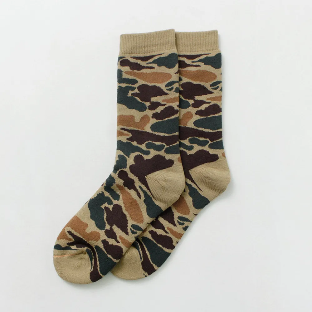 ROTOTO Socks^/ R1339 Pile camo crew socks