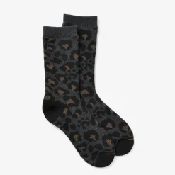 ROTOTO Socks^/ R1340 Pile leopard crew sock