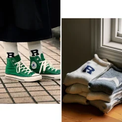 ROTOTO Socks^/ Raffy Sweat Socks R Logo