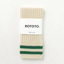 ROTOTO Gloves^/ Striped Seamless Hand Warmer Merino Lamb Wool