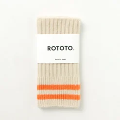 ROTOTO Gloves^/ Striped Seamless Hand Warmer Merino Lamb Wool