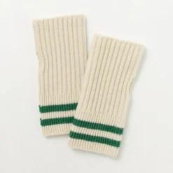 ROTOTO Gloves^/ Striped Seamless Hand Warmer Merino Lamb Wool