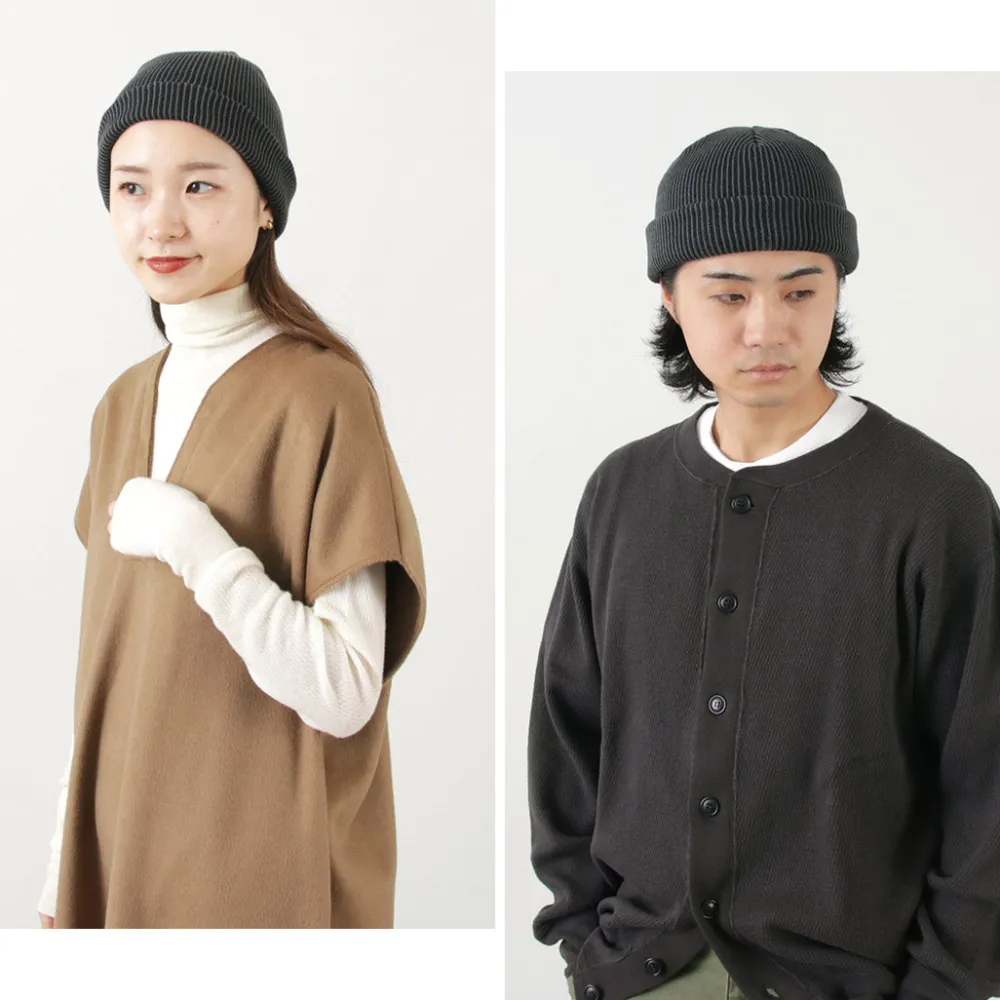 ROTOTO Hats^/ Super soft 2-way beanie Stripe