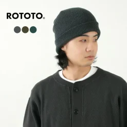 ROTOTO Hats^/ Super soft 2-way beanie Stripe