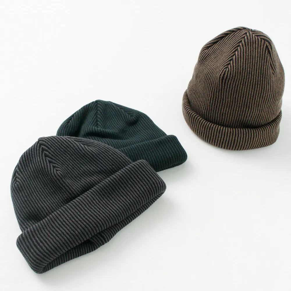 ROTOTO Hats^/ Super soft 2-way beanie Stripe