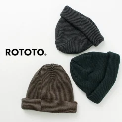 ROTOTO Hats^/ Super soft 2-way beanie Stripe