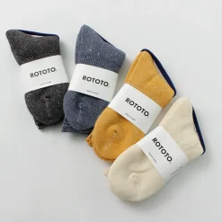 ROTOTO Socks^/ WASHI pile crew socks