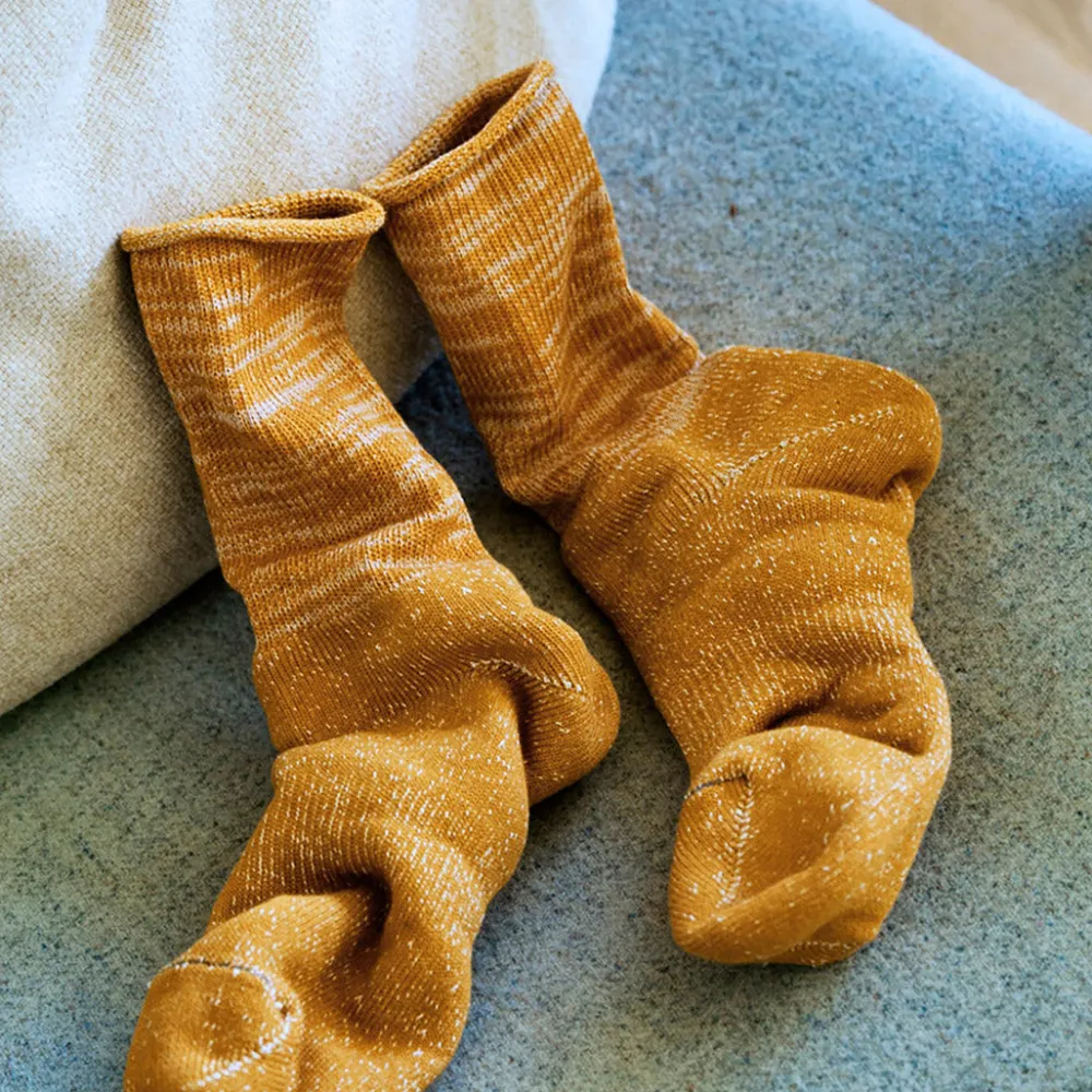 ROTOTO Socks^/ WASHI pile crew socks