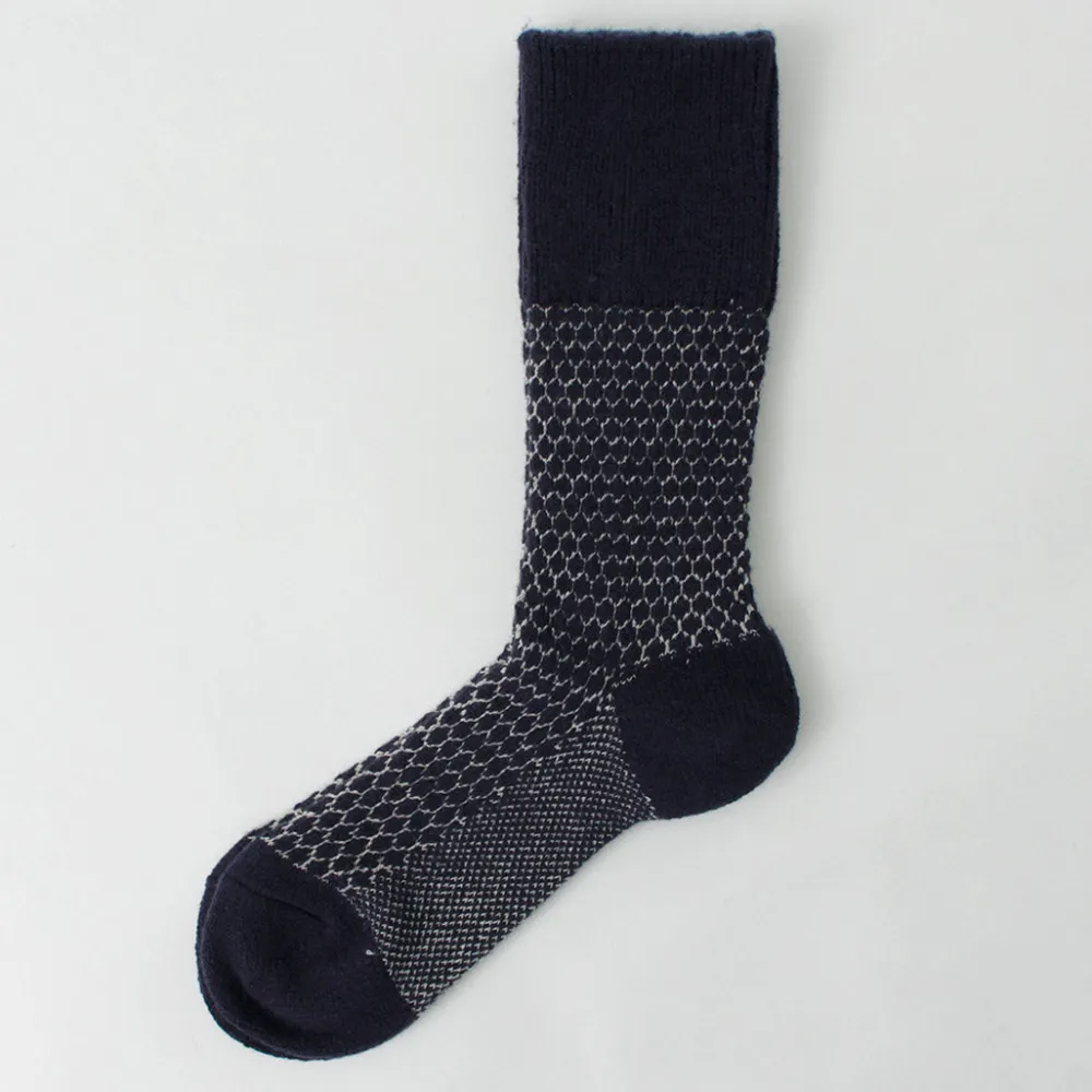 ROTOTO Socks^/ Woolen Jacquard Crew Socks Popcorn