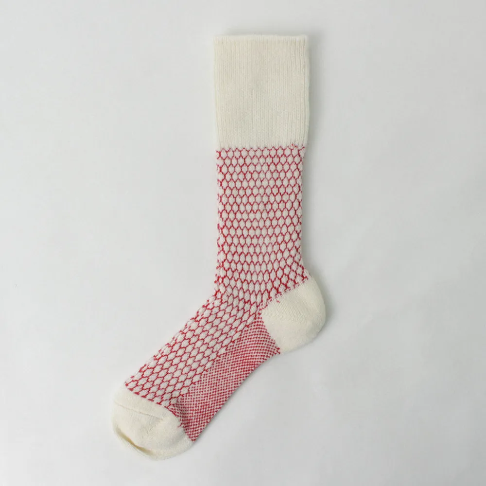 ROTOTO Socks^/ Woolen Jacquard Crew Socks Popcorn