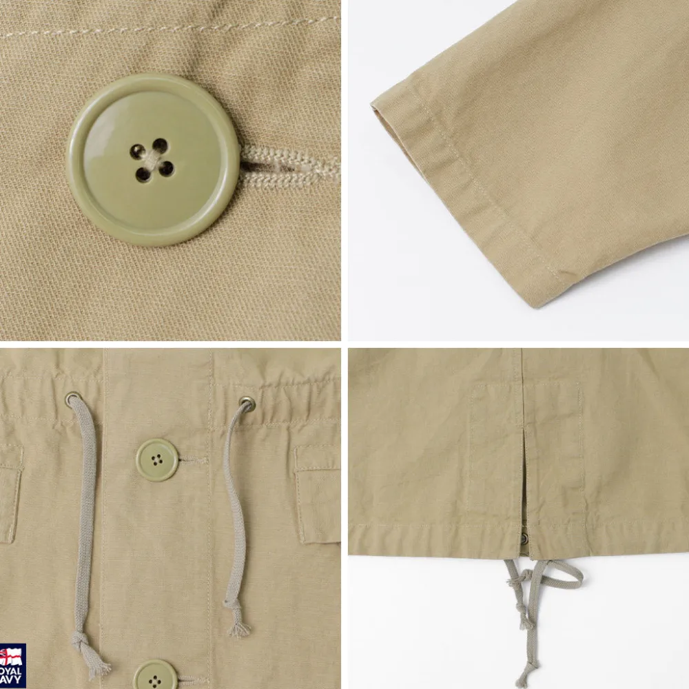 ROYAL NAVY Coats^/ Snow camo collarless overcoat