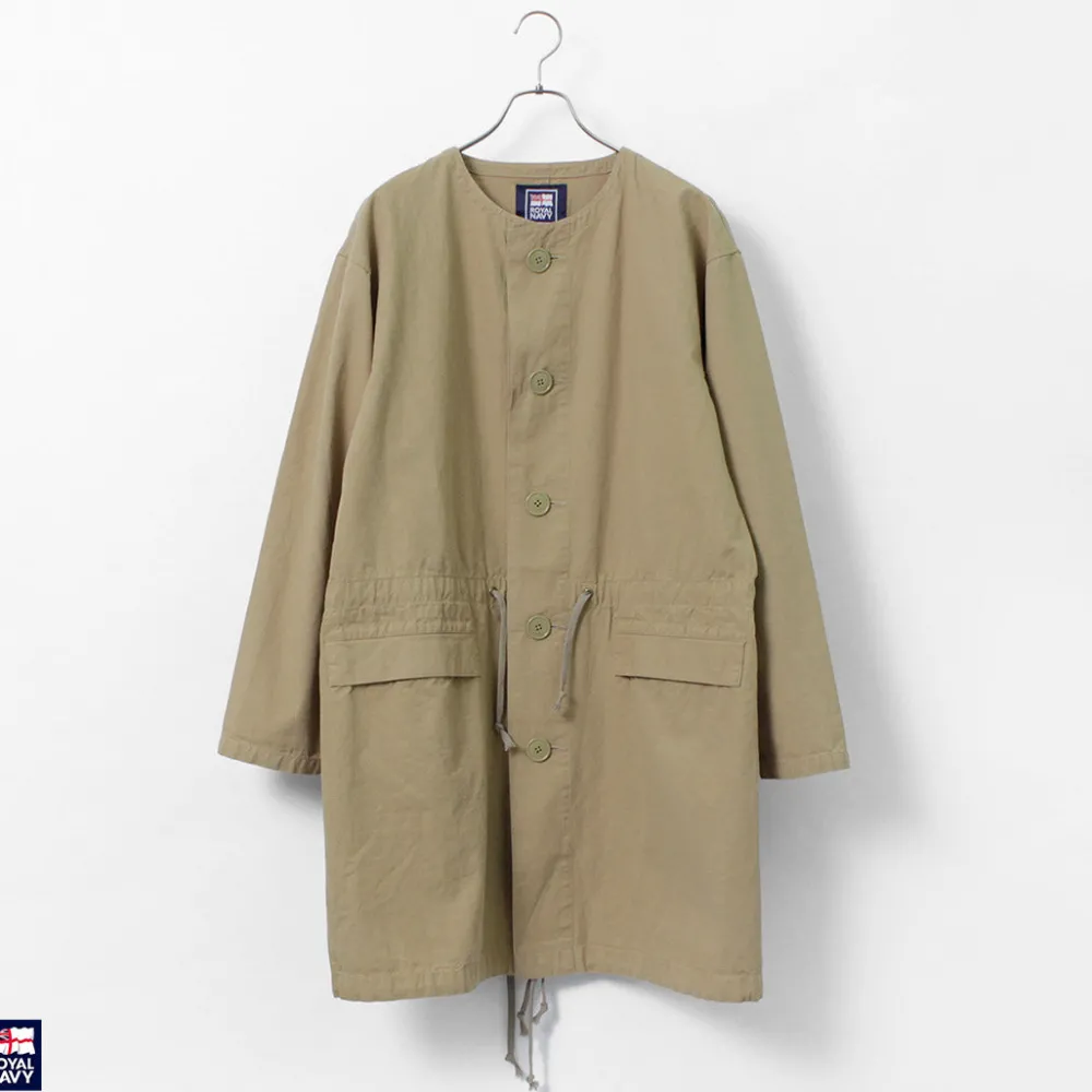 ROYAL NAVY Coats^/ Snow camo collarless overcoat
