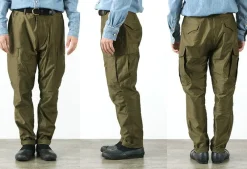 SAGE DE CRET Trousers^/ Tapered Cargo Pants/Moleskin olive