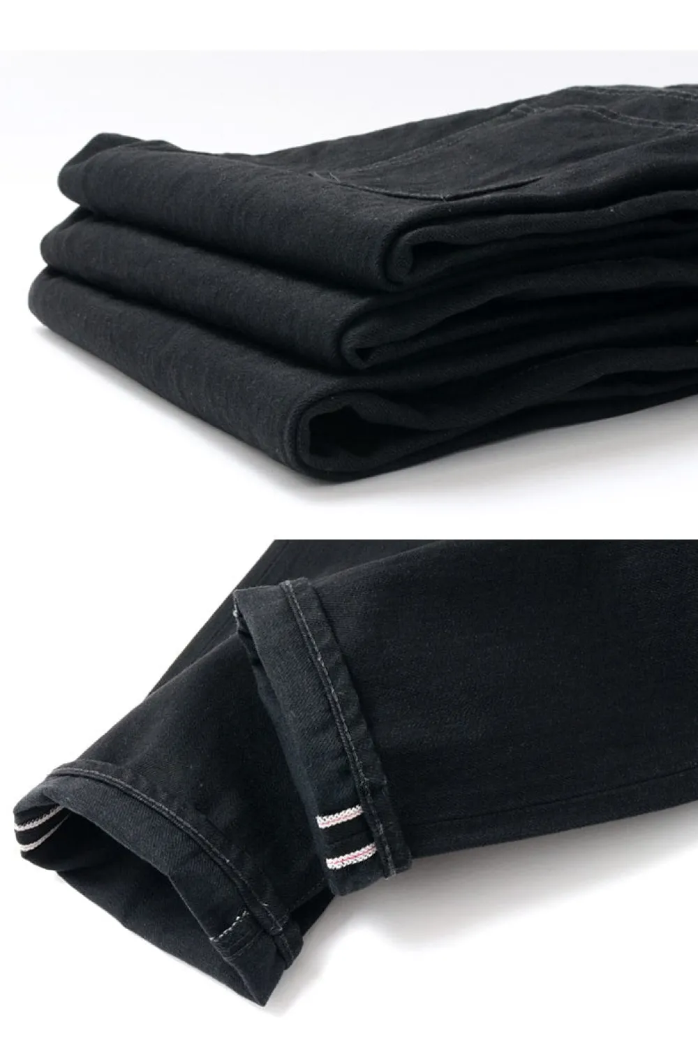SANCA Jeans^/ denim tapered 5P trousers black
